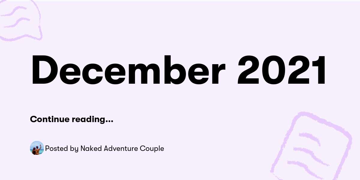 December 2021 Naked Adventure Couple Buymeacoffee