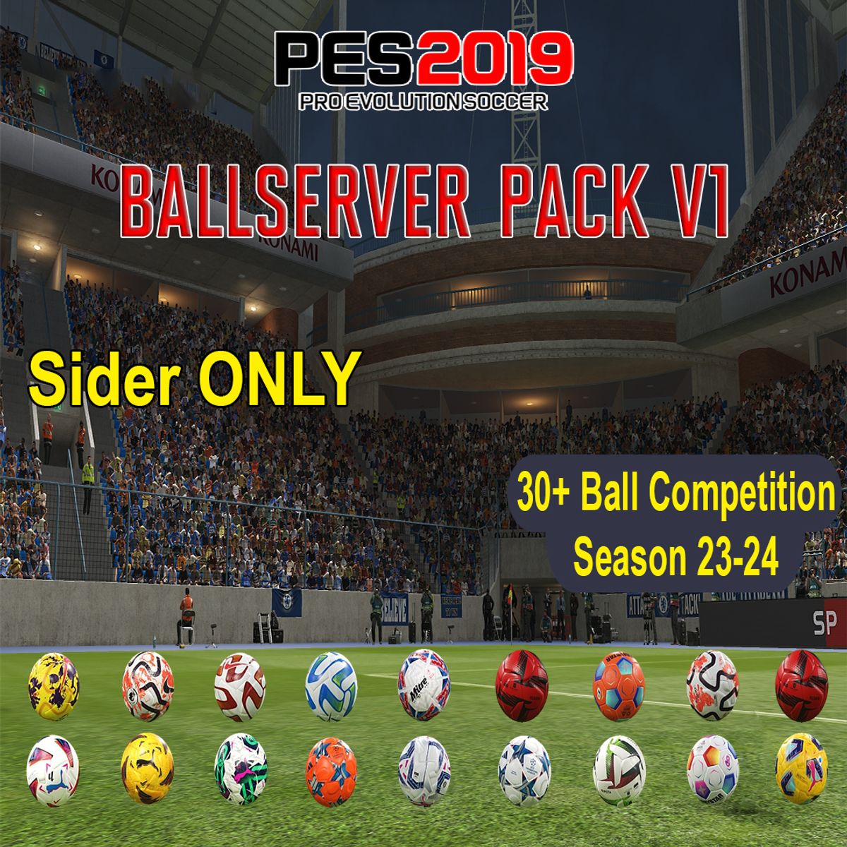 PES 2019 New Ballpack Mod 23 24 V1 Buymeacoffee