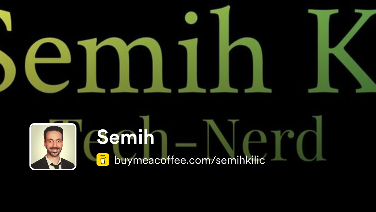 Semih - Buymeacoffee