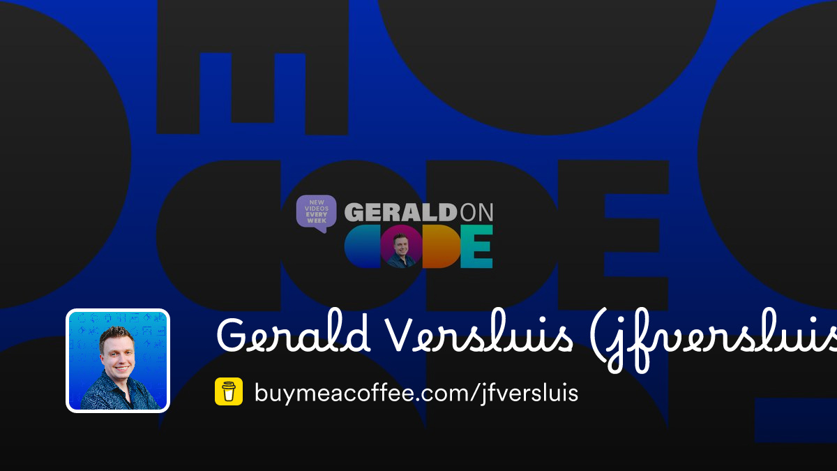 Gerald Versluis (jfversluis) is sharing .NET development related videos ...