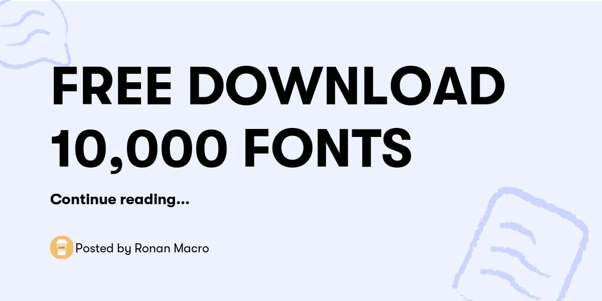 FREE DOWNLOAD 10,000 FONTS — Ronan Macro - Buymeacoffee