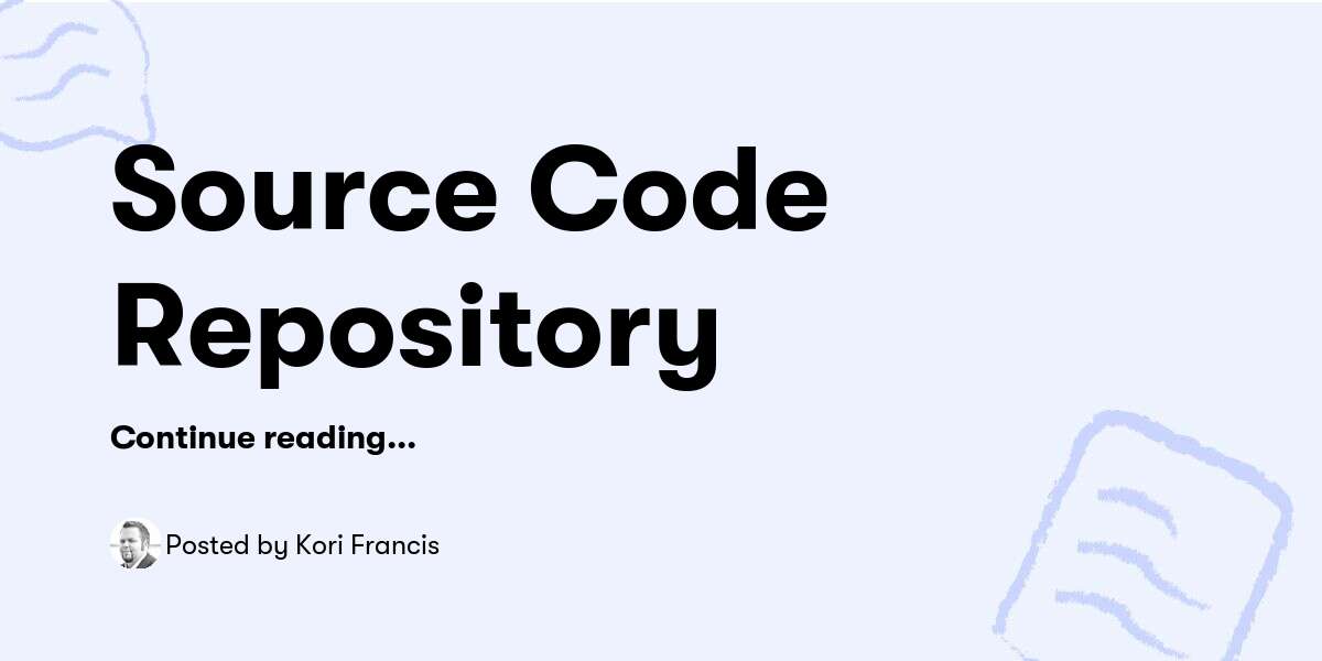 Source Code Repository — Kori Francis - Buymeacoffee