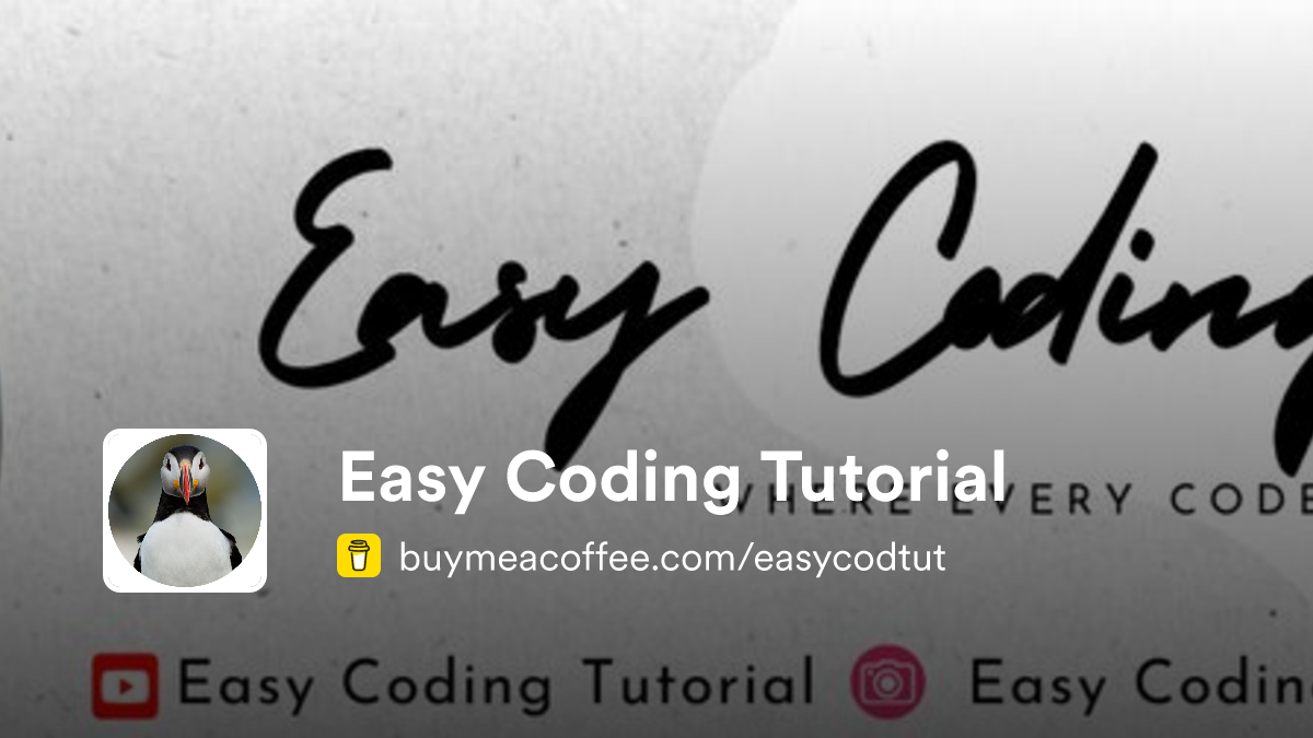 Easy Coding Tutorial is Where Every Code Feels Right ️ ️ - Buymeacoffee