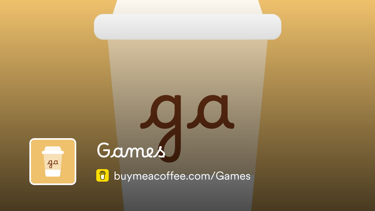 Games - Buymeacoffee