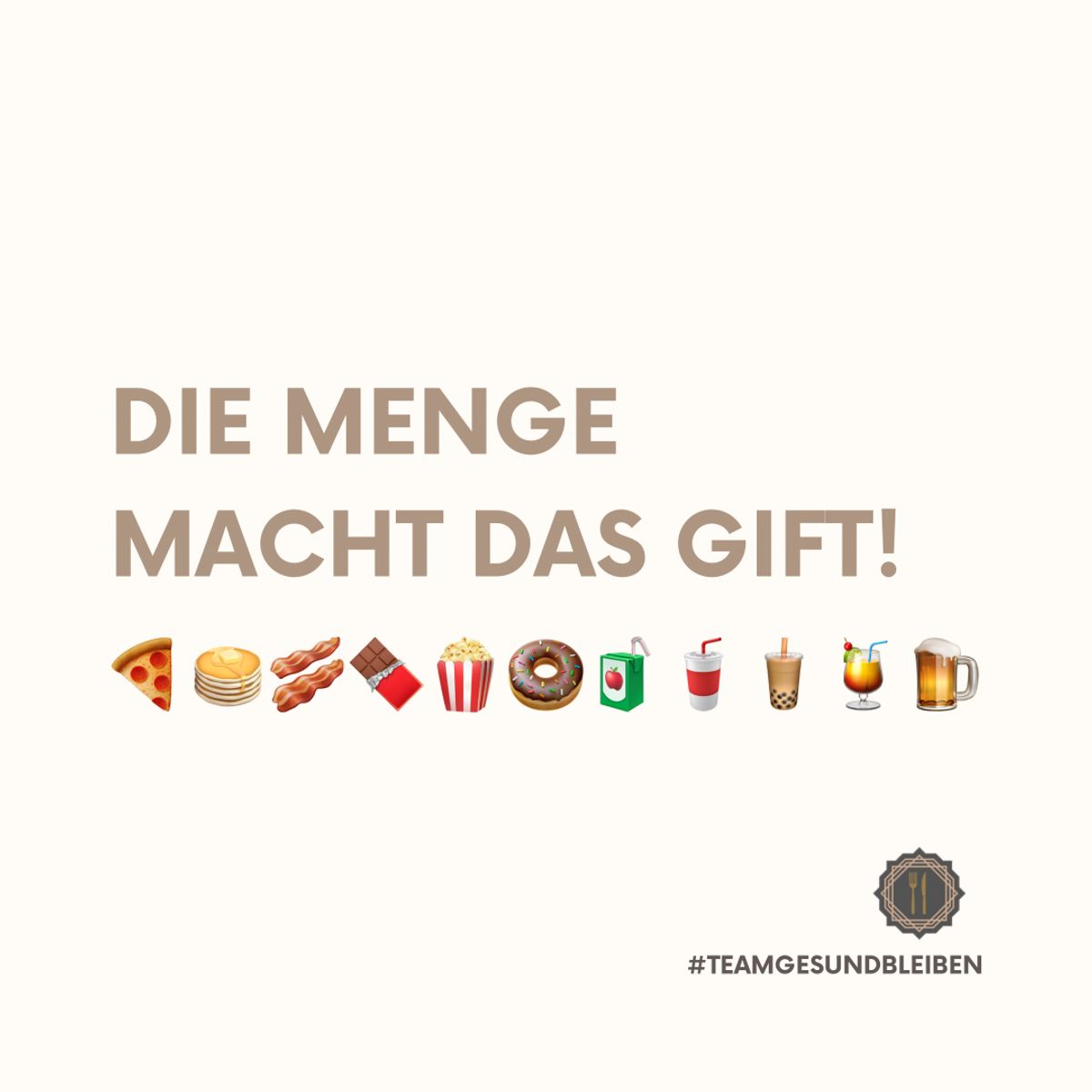 Die Menge Macht Das Gift Englisch Kleiner Ausschnitt: Die Menge macht das Gift! — Gesundbleiben