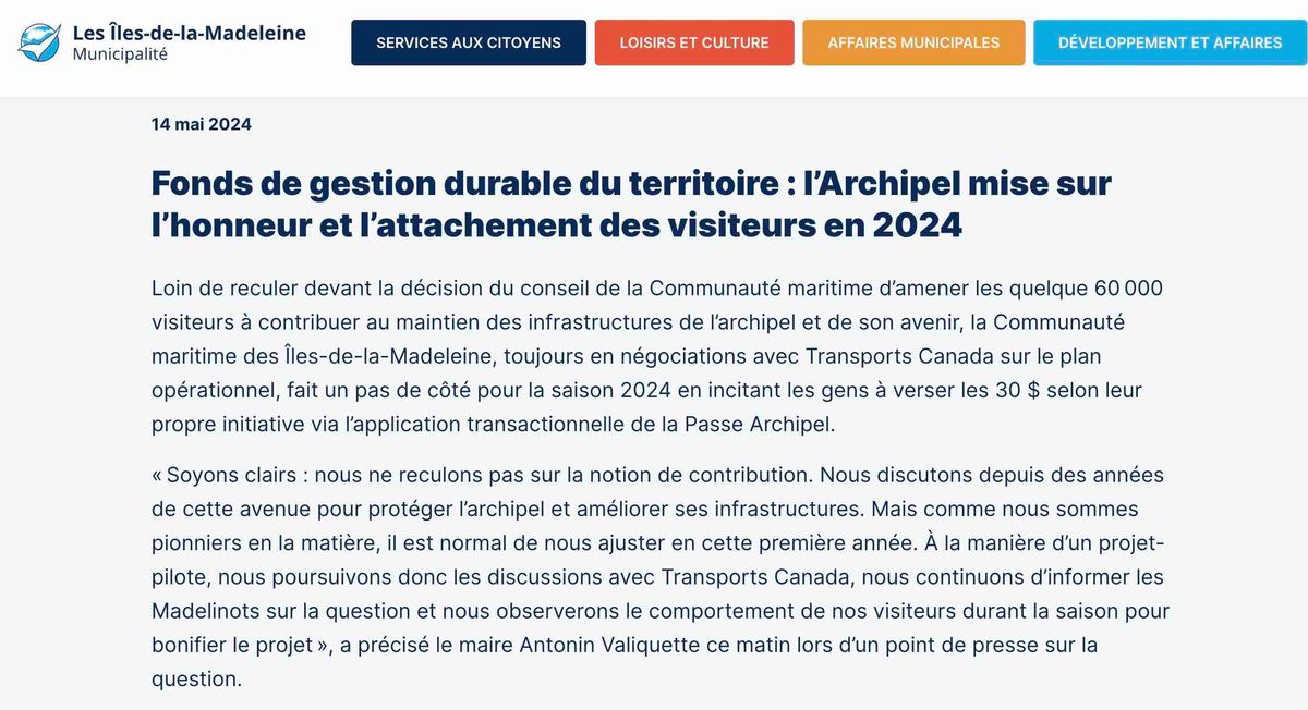 Rien n'est terminé, aux Îles-de-la-Madeleine, en regard de la scandaleuse