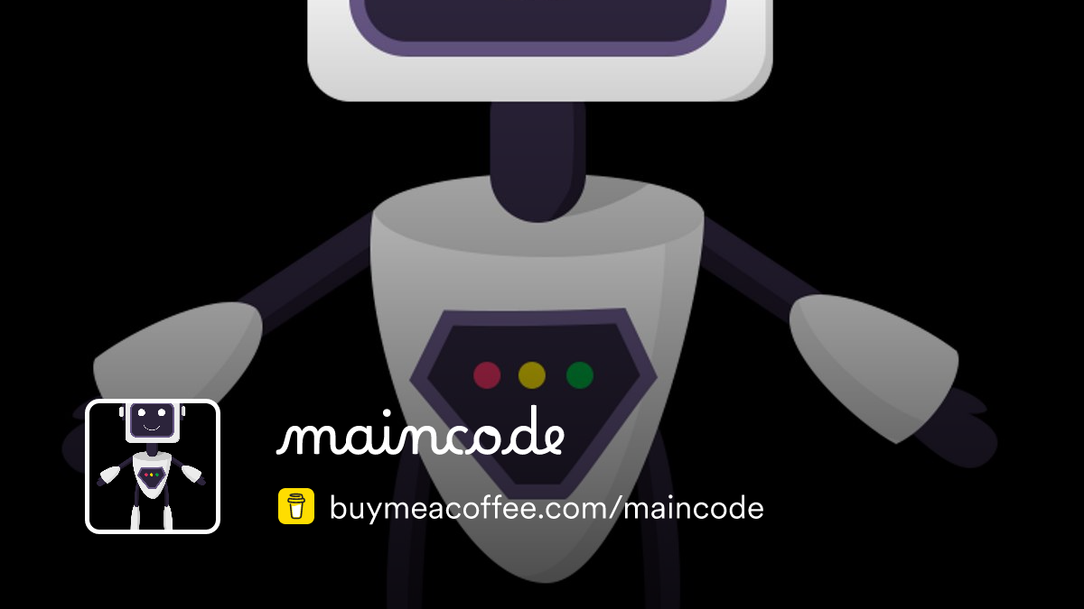 maincode is coding open source - Buymeacoffee