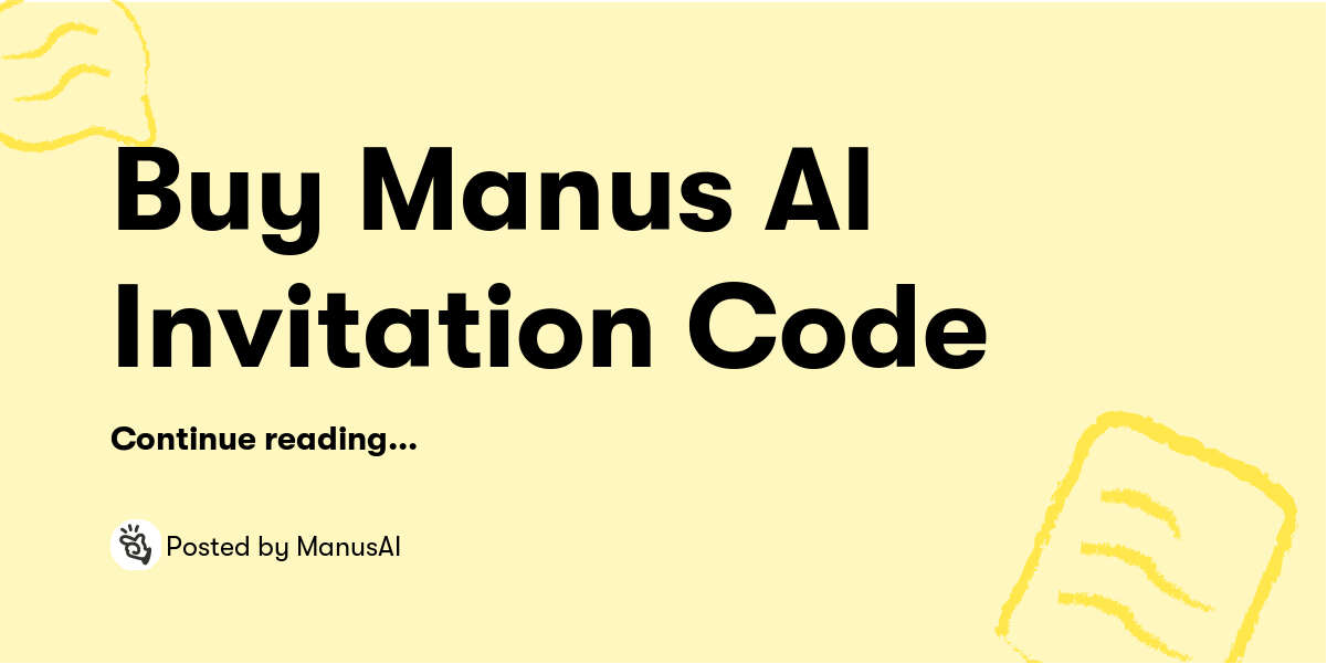 Buy Manus AI Invitation Code — ManusAI - Buymeacoffee