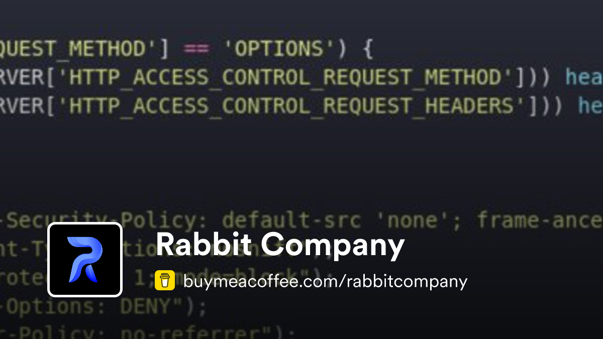 Rabbit Company is creating free and open source software. - Buymeacoffee