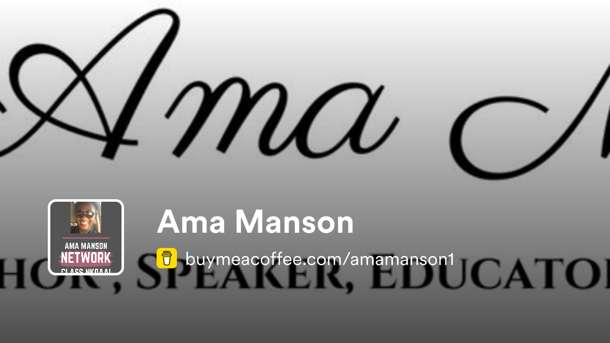 Ama Manson - Buymeacoffee
