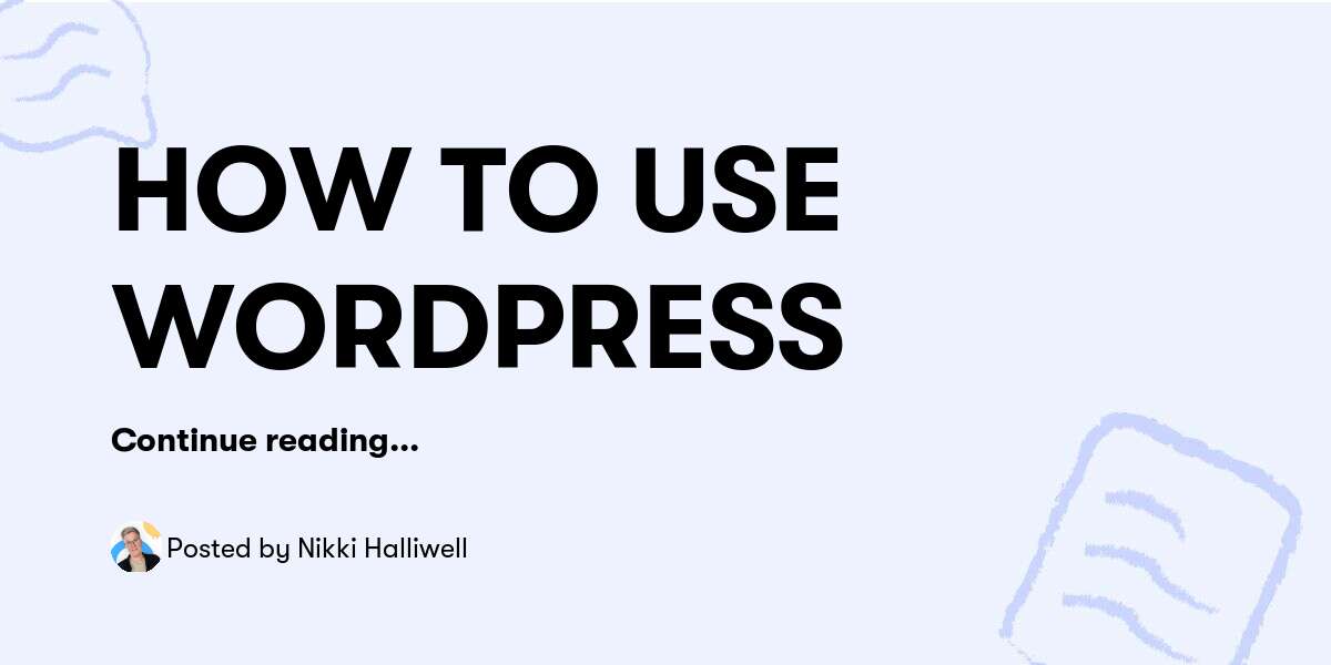 How to use wordpress nikki halliwell buymeacoffee