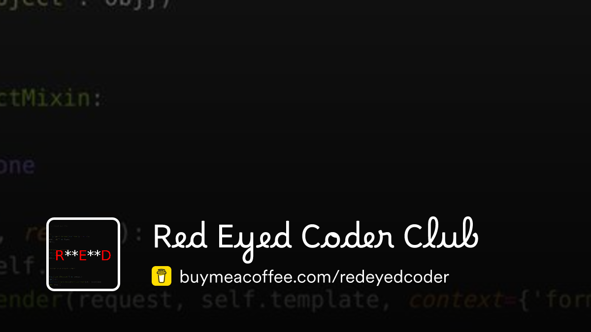 Red Eyed Coder Club - Buymeacoffee