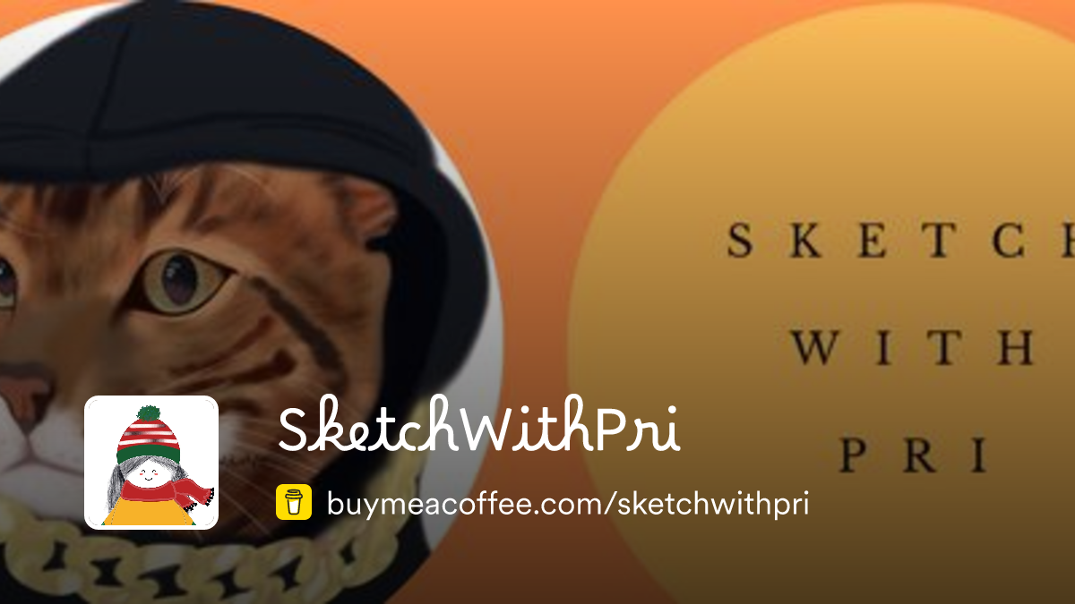 SketchWithPri is creating cat portraits. - Buymeacoffee