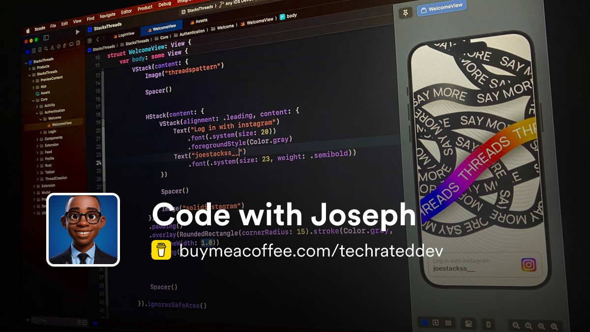 Code with Joseph is React Native Mobile Apps - Buymeacoffee