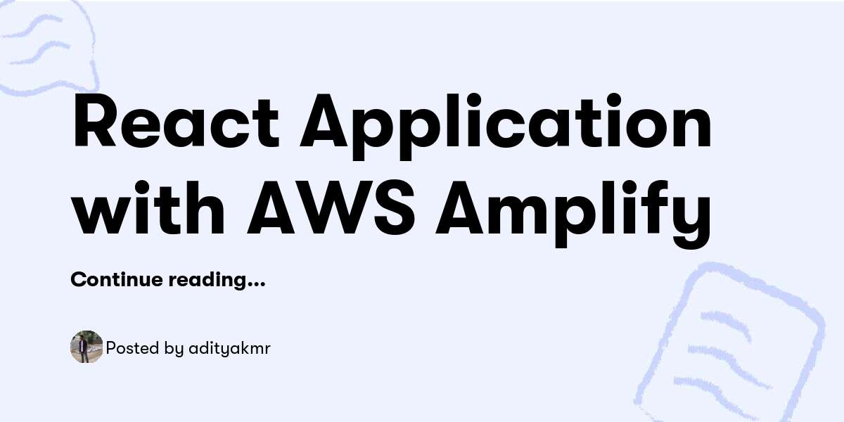 React Application with AWS Amplify — adityakmr - Buymeacoffee image.