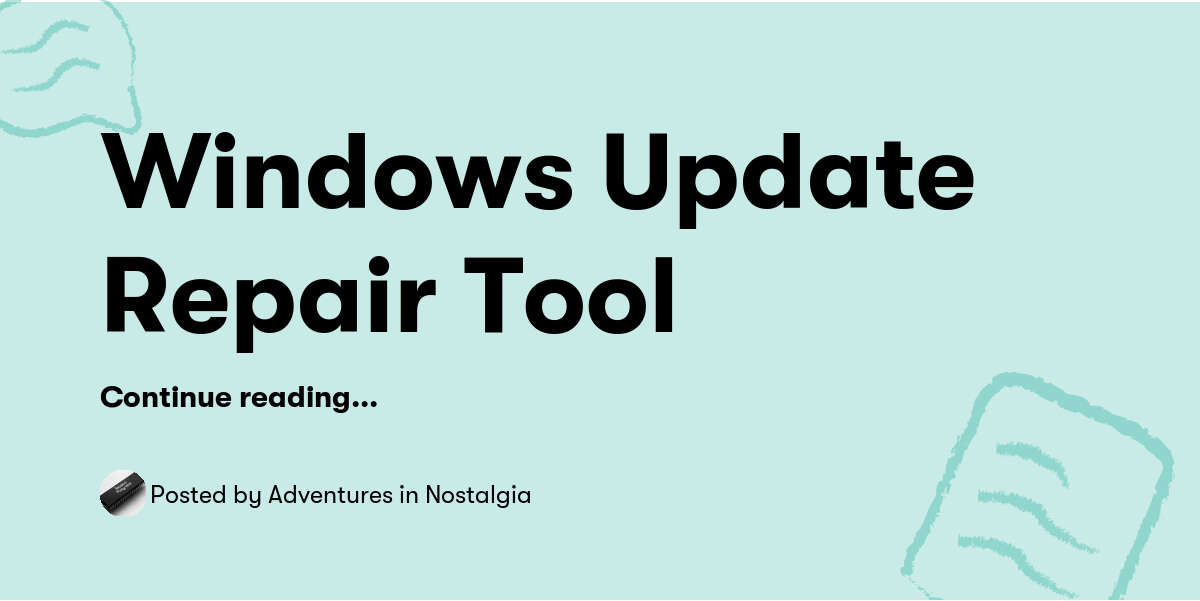 windows update repair tool windows 7
