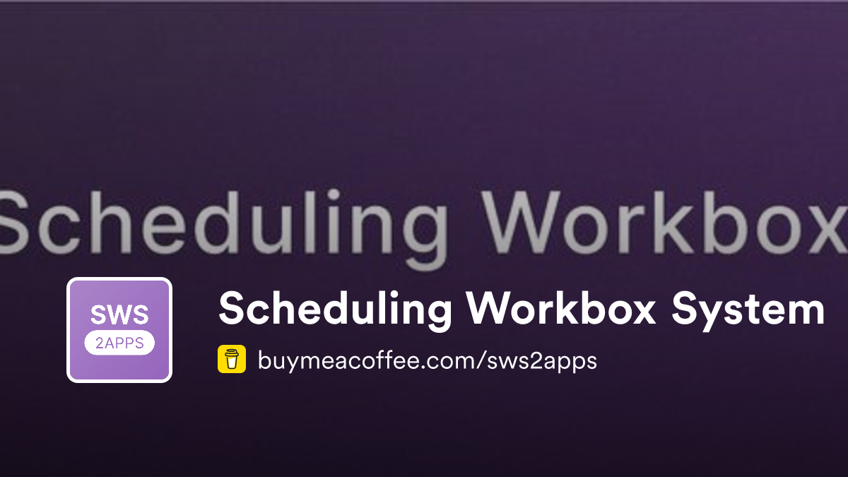 Membership | Scheduling Workbox System - Buymeacoffee