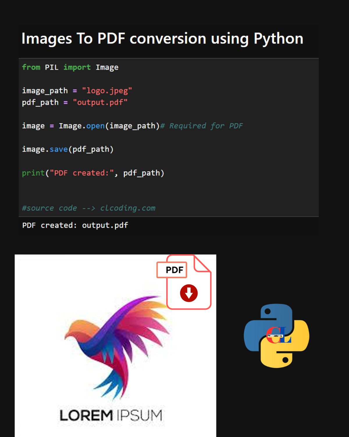 Images To PDF conversion using Python — Python Coding (CLCODING ...