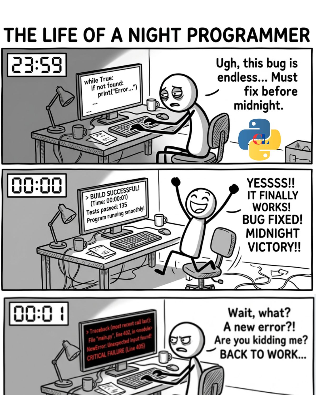 Midnight Python Energy — Python Coding (CLCODING) - Buymeacoffee