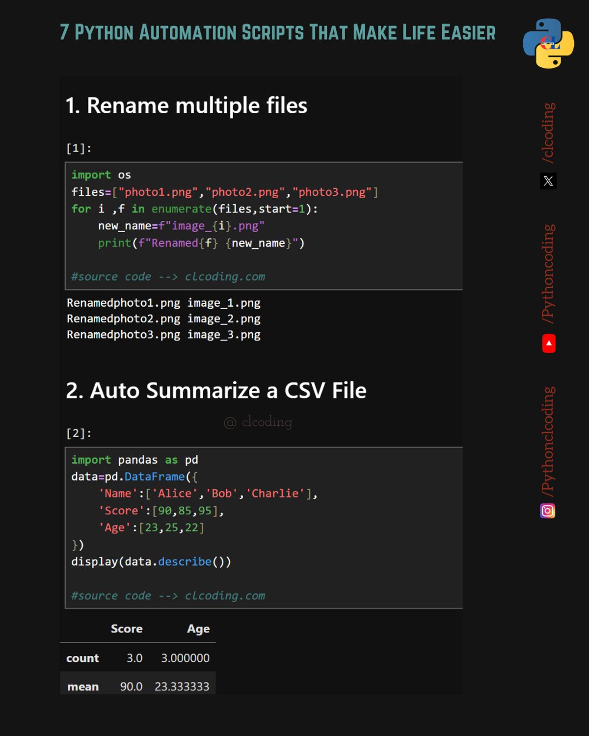 7 Python Automation Scripts That Make Life Easier — Python Coding ...