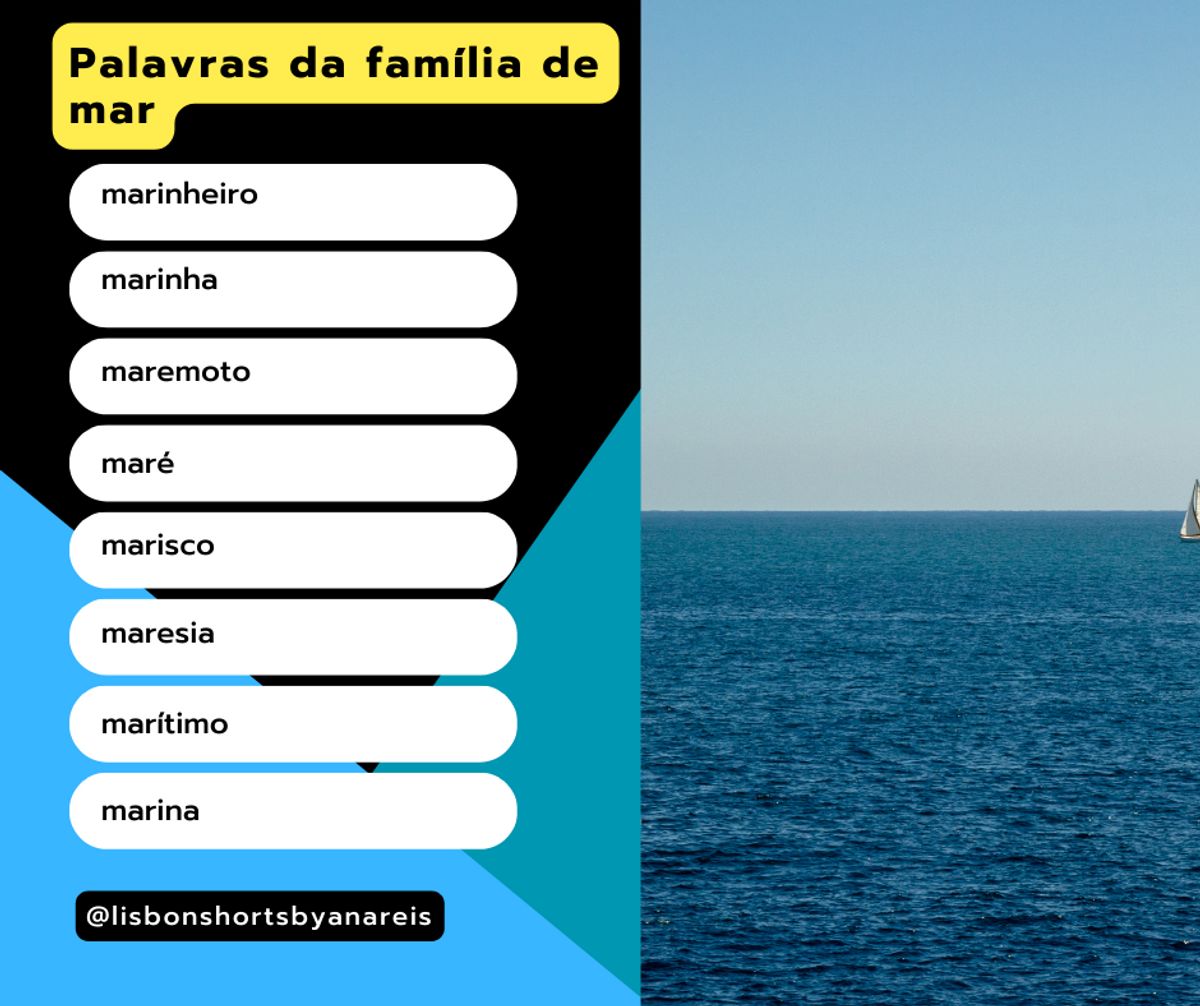 Família de palavras de Mar — Learning European Portuguese - Buymeacoffee
