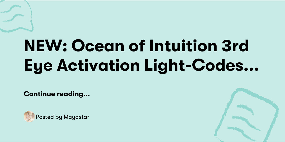 NEW: Ocean of Intuition 3rd Eye Activation Light-Codes (Ocean Waves Mix ...