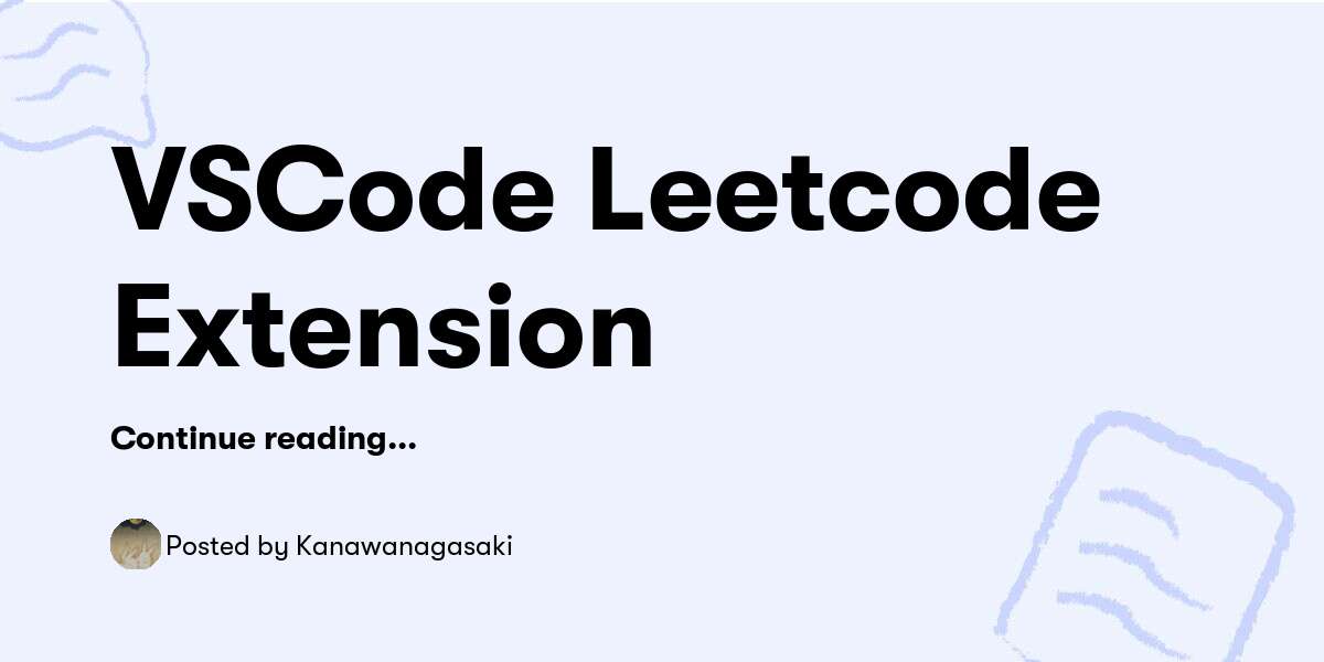 VSCode Leetcode Extension — Kanawanagasaki - Buymeacoffee