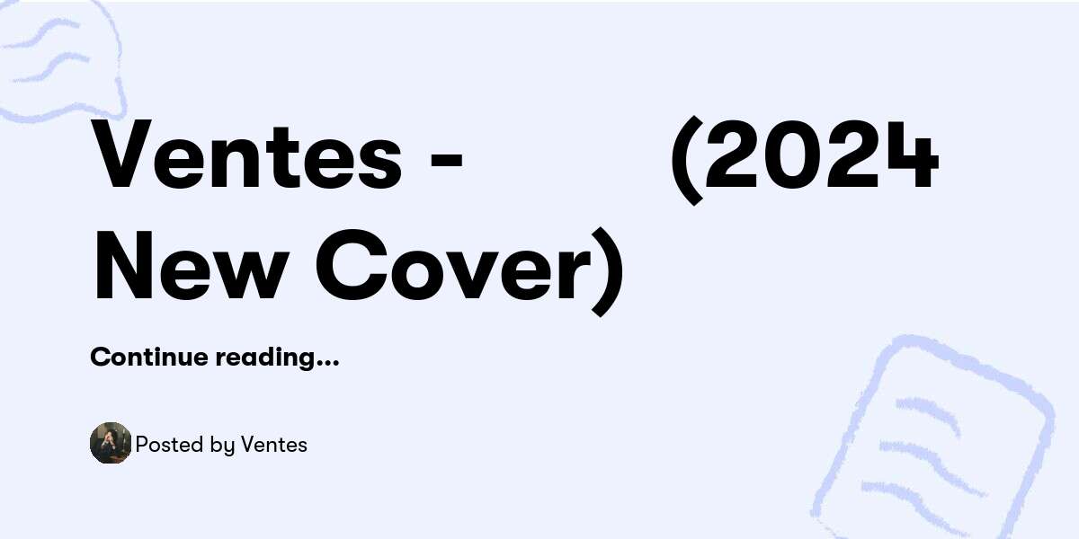 Ventes - 懸溺 (2024 New Cover) — Ventes 梵提斯 - Buymeacoffee