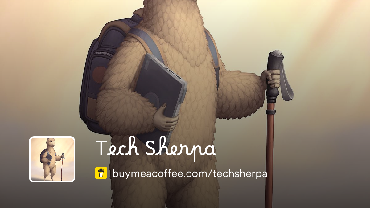 Tech Sherpa is creating crypto/tech content! - Buymeacoffee