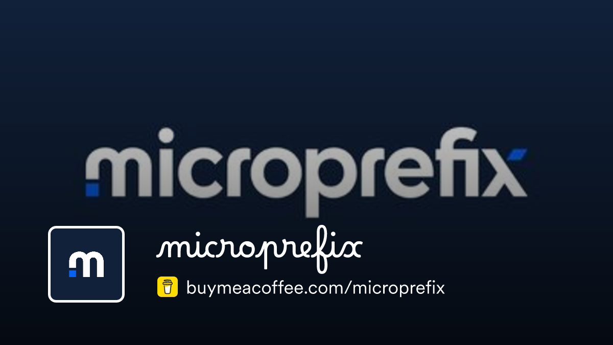 Micro Surfix microprefix - Buymeacoffee