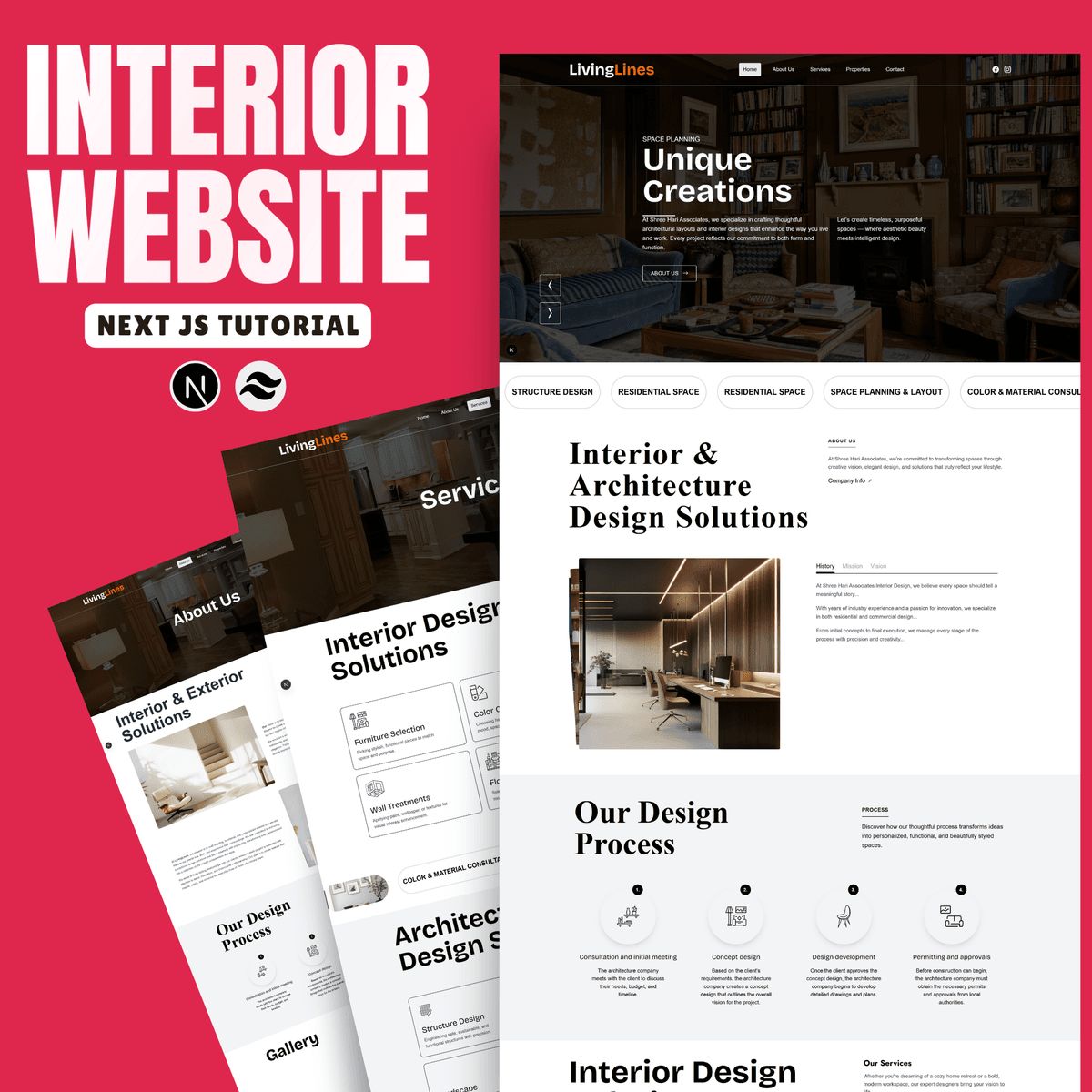 Premium Next.js Interior Design Template Now Available — K2infocom ...
