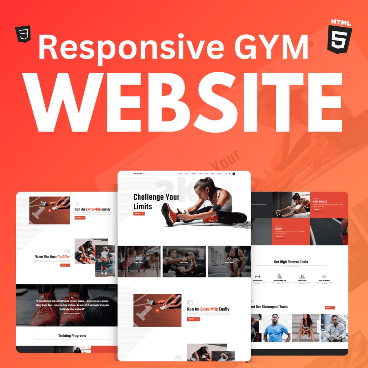 Fully Responsive Gym Landing Page Using HTML, CSS & JavaScript ...