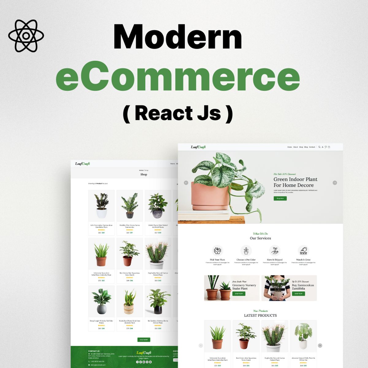 Fully Responsive React Plant Storefront Using Bootstrap 5 Framework ...