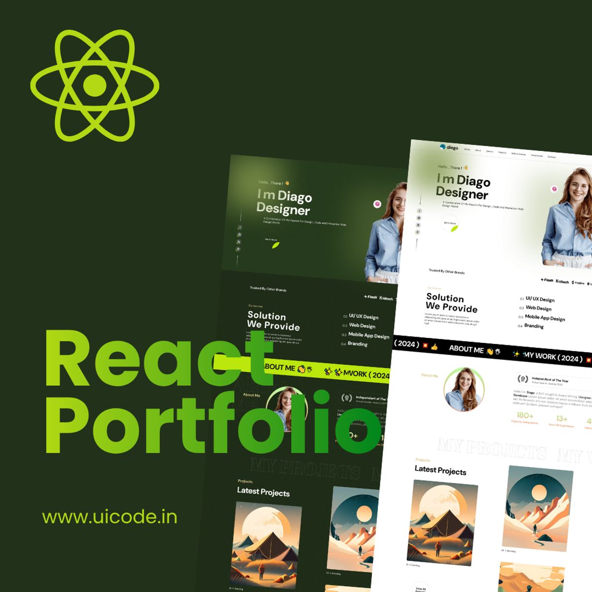 React JS Portfolio Website Template – Smooth Animations & Dark/Light ...