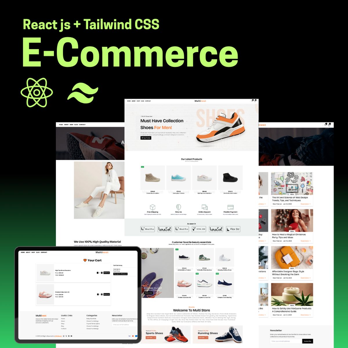 Fully Functional React JS E-Commerce Template with Tailwind CSS ...