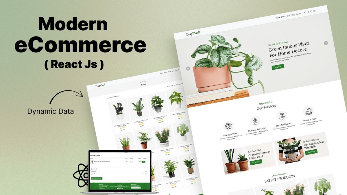 React JS eCommerce Project : A Plants eCommerce Website Bootstrap 5 ...