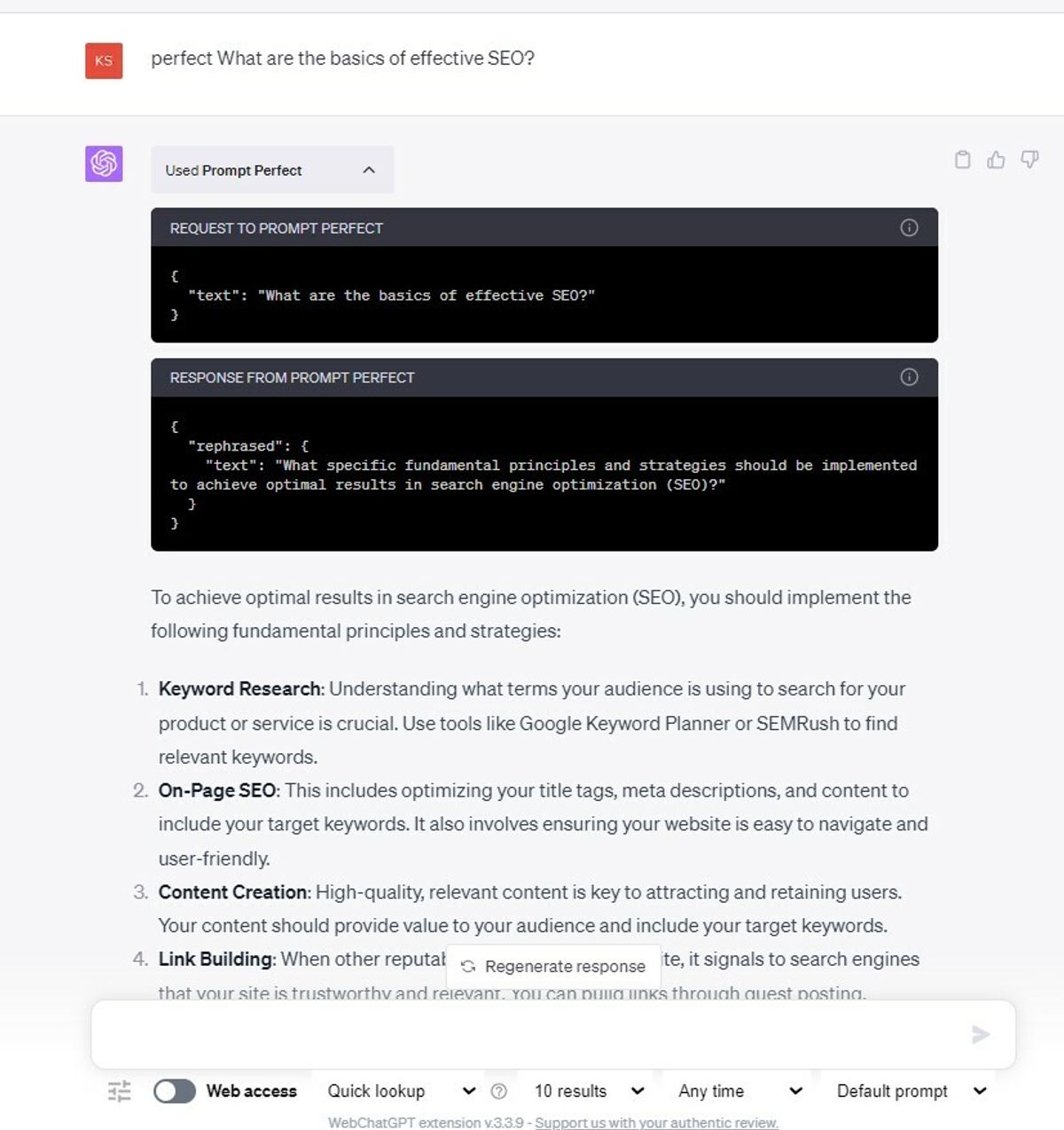 Prompt Perfect - The perfect ChatGPT Plugin — Kim Steffensen - Buymeacoffee