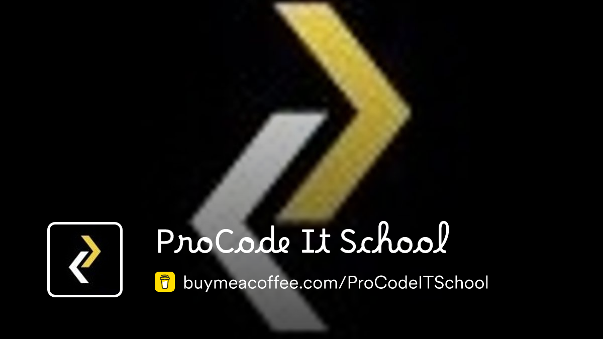 ProCode It School is learning, event - Buymeacoffee