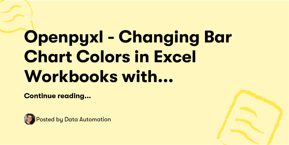 Openpyxl changing bar chart colors in excel workbooks with python