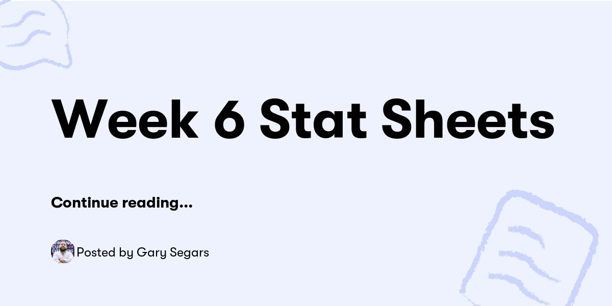 Yahoo Week 6 Stat Corrections 75