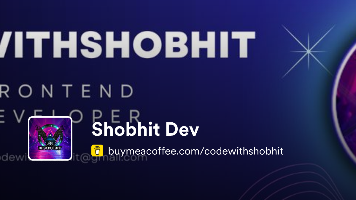 Shobhit Dev is I am a digital content creator..! - Buymeacoffee
