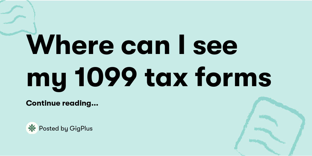 Where can I see my 1099 tax forms — GigPlus Buymeacoffee