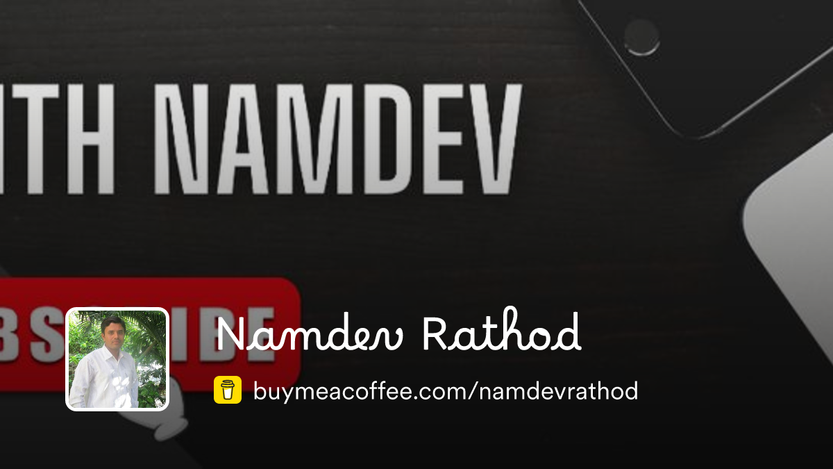 Namdev Machko Namdev Rathod - Buymeacoffee