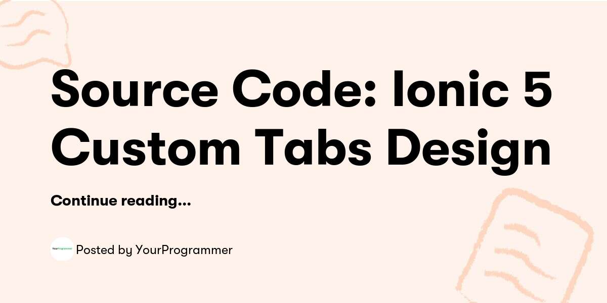 Source Code Ionic 5 Custom Tabs Design Yourprogrammer Buymeacoffee