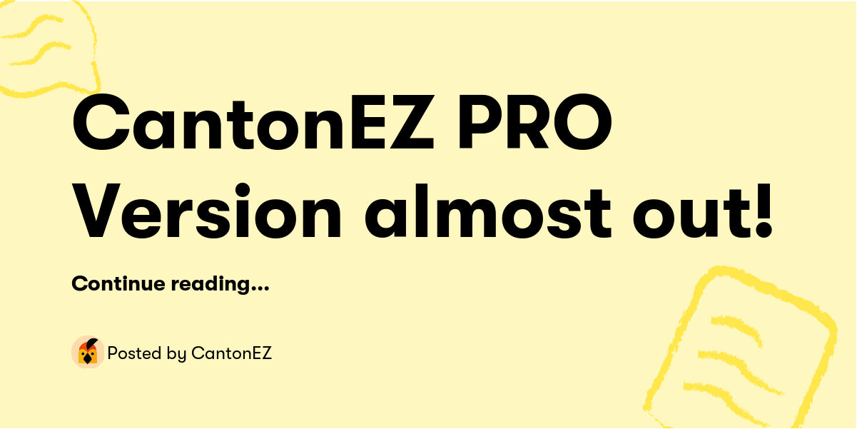 CantonEZ PRO Version almost out! — CantonEZ - Buymeacoffee