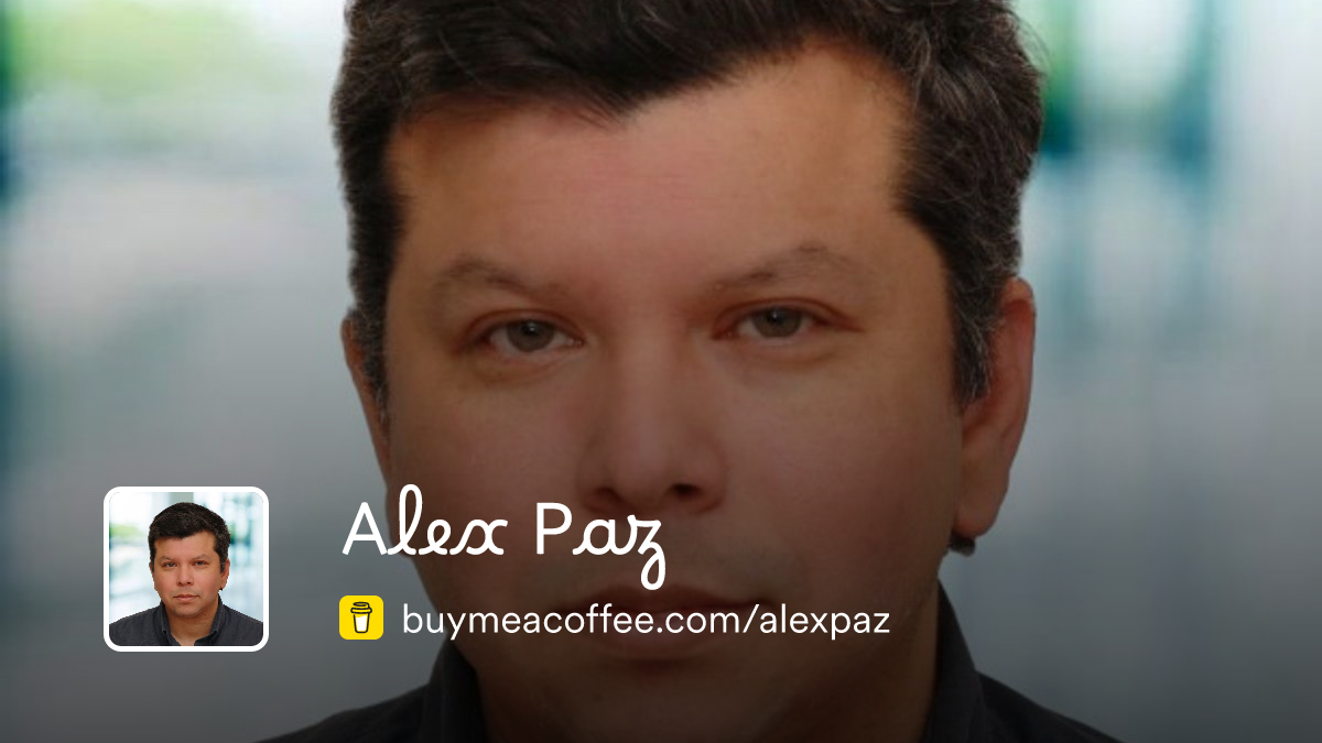 Alex Paz - Buymeacoffee