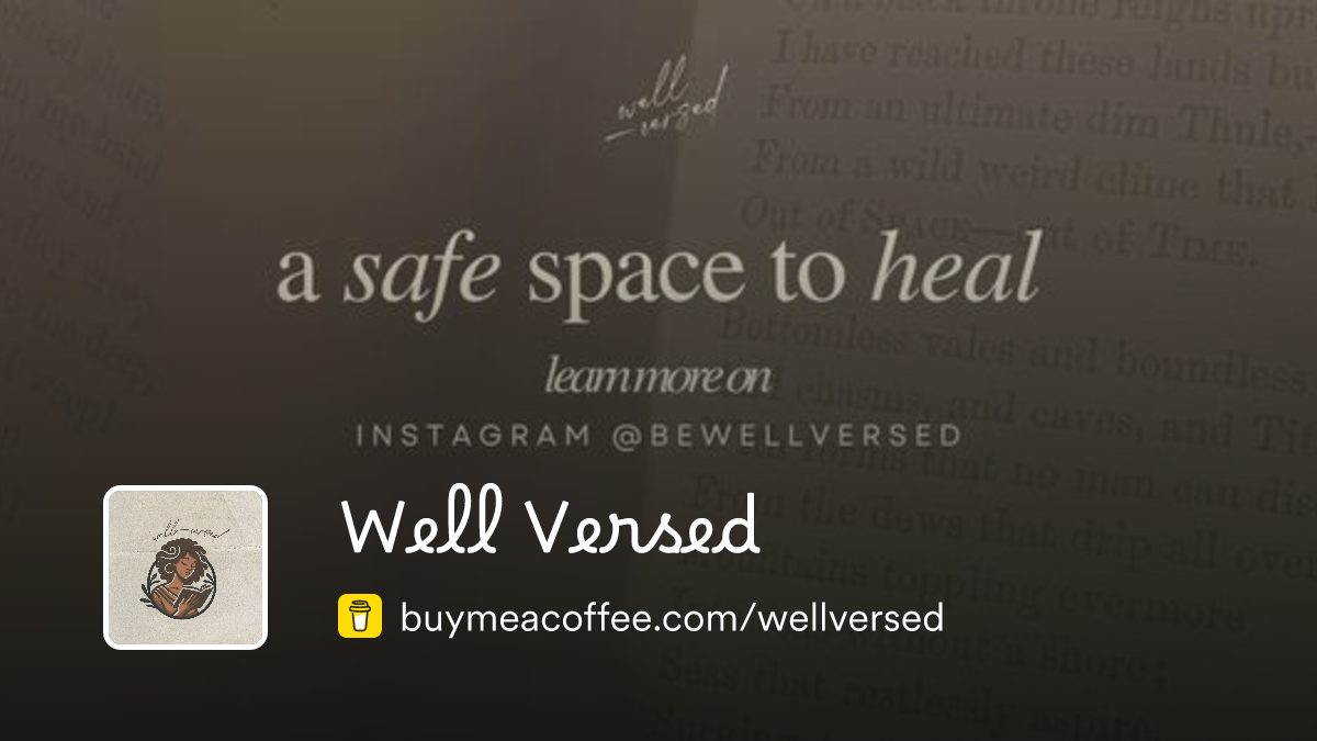 Well Versed - Buymeacoffee