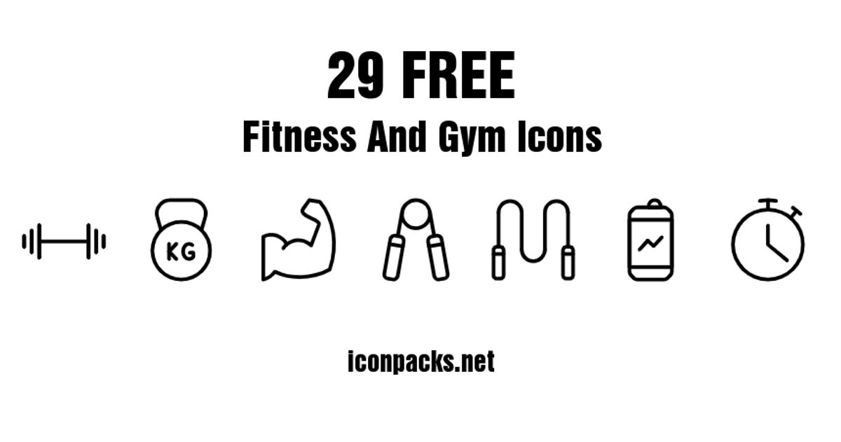 29 Free Fitness & Gym PNG, SVG icons. — Icon Packs