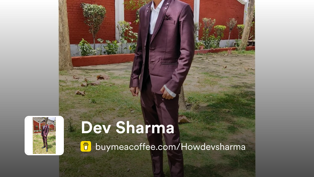 Dev Sharma - Buymeacoffee