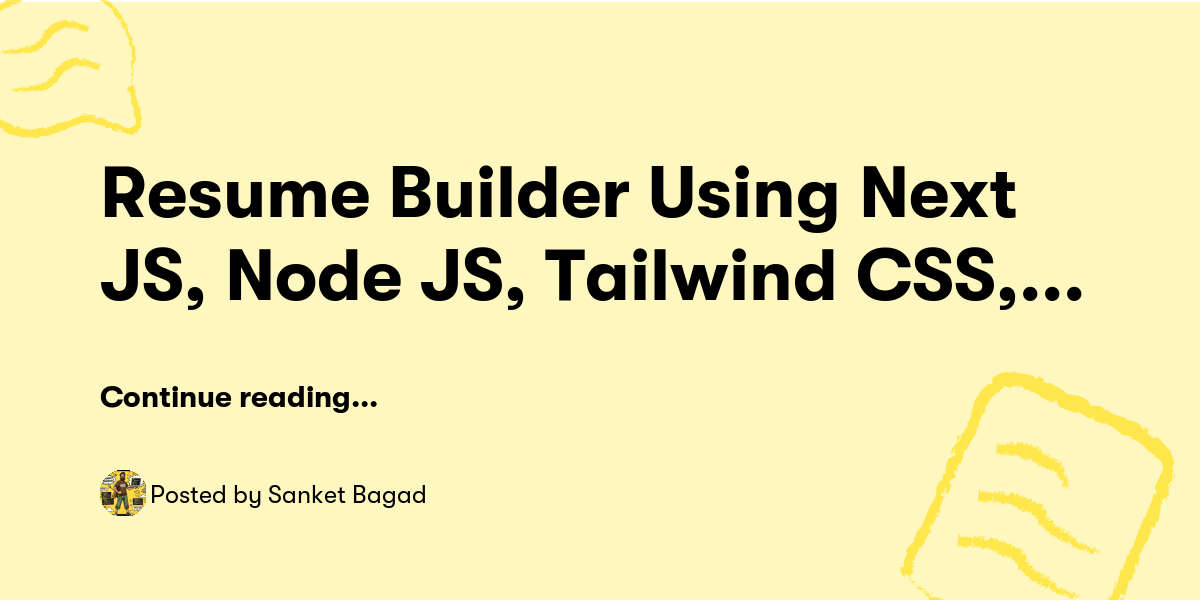 Resume Builder Using Next JS, Node JS, Tailwind CSS, Razorpay, Shadcn ...